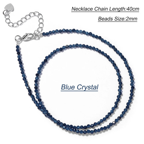 Natural crystal bead necklace - bead,