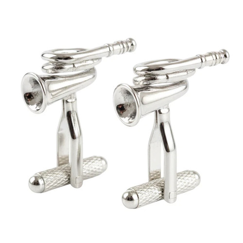Bugle horn cufflinks - -, onyx