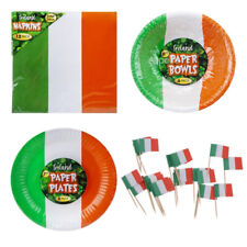 St Patricks Day Plates Napkins Bowls Tableware & Ireland Irish Flag Picks Party