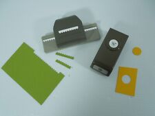 Stampin Up ! x2 Punch :  3/4" Circle Punch + Scallop Border Punch Paper Craft