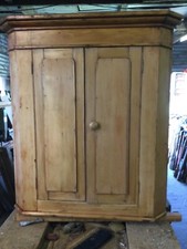 Antique Pine Corner Cupboard
