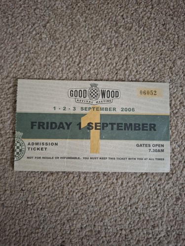 Goodwood revival ticket - ticket, 2006.