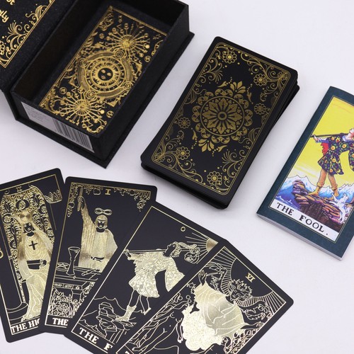 Gold foil tarot cards - gold,