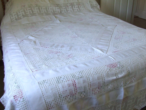 Vintage white linen hand - linen,,