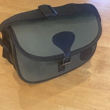 David Nickerson Cartridge Bag, Green, Lightweight, 100, Canvas Strap, Great Cond