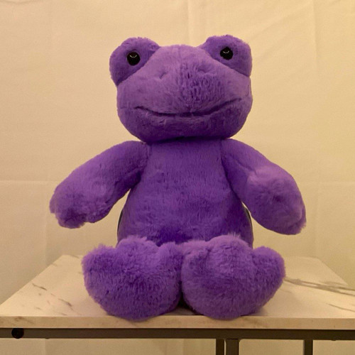 Purple frog plush soft - frog,