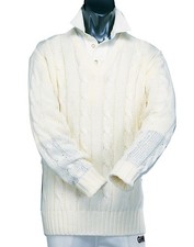 GM Unisex Classic Cable Knit Plain Long Sleeved Cricket Sweater - Free P&P