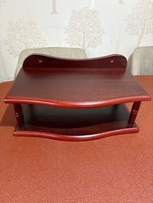 VINTAGE style Floating Wooden Telephone Shelf with fittings mahogany