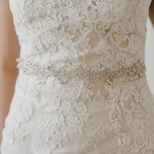 Rhinestone waist belt wedding - rhinestone,