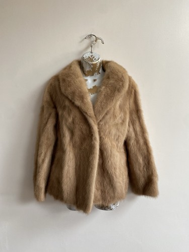 Saga mink coat light brown - mink,