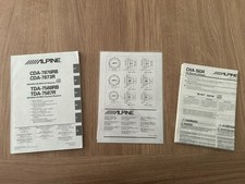 Alpine Mamuals- 7876RB, 7588RB, CHAS634, SWR1521D