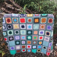 Vintage Granny Square Blanket