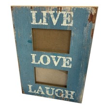 Photo Frame Wall-Hanging | Live Love Laugh | Double Slot