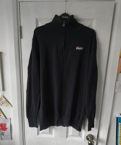 Superdry navy quarter - quarter, size