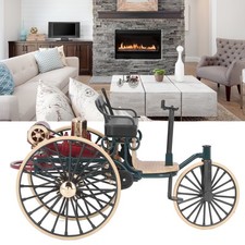 1:12 Scale Classic Tricycle Model Ornaments High Simulation Retro Alloy Car✈