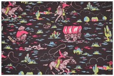 Cath Kidston Half Metre Cowboy Dressmaking Fabric Slub Cotton