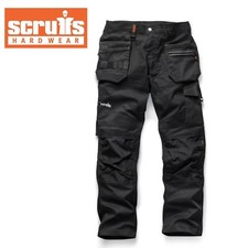 Scruffs TRADE FLEX Slim Fit Work Trousers Black  , Hard Wearing Slim fitting