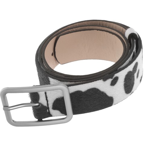 Cow print waistcoat belt - print,