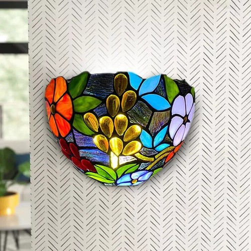 Tiffany wall lamp - wall, flower