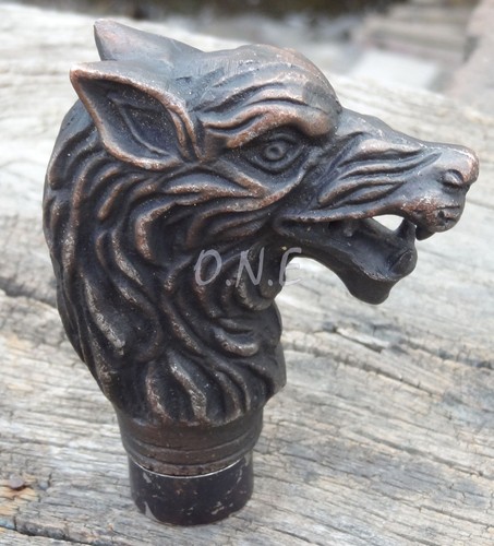 Vintage antique wolf head