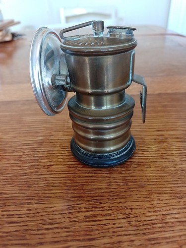 Vintage brass miners - miners, carbide