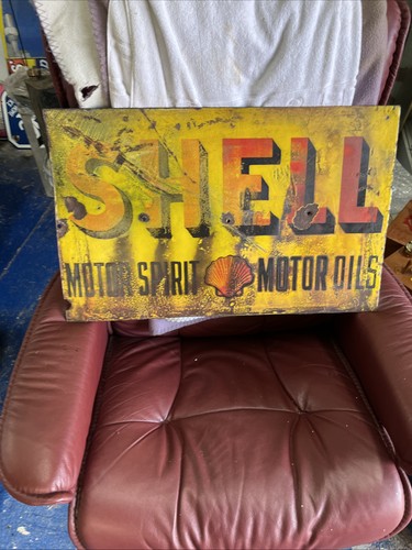 Shell enamel sign motor spirit - enamel,