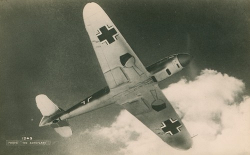 Ww2 military aircraft postcard - military,