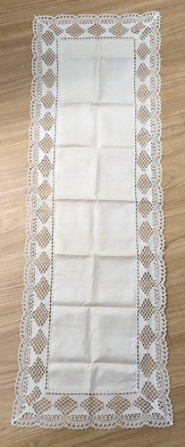Vintage beige linen - vintage, wide