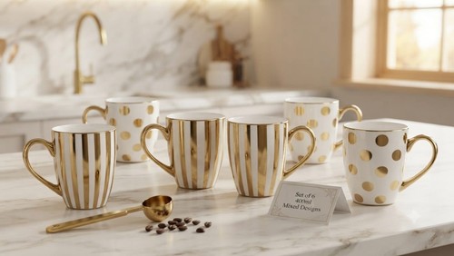 Set luxury gold white - &,
