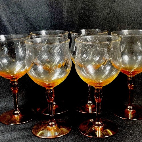 Amber optic swirl wine - amber,