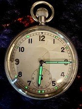 Vtg 1940s Revue Thommen British WW2 Military Army GSTP Gents Pocket Watch Cal 30