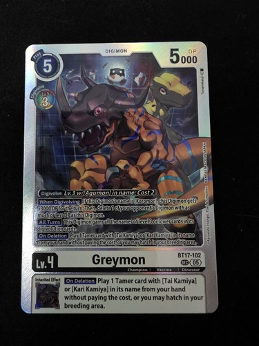 Digimon card greymon - card,