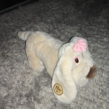 Miss Lubbable Vintage Soft Toy Dog Plush Russ Berrie 10" Long 1980's lovely