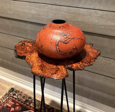 Hand Painted Folk Art Gourd