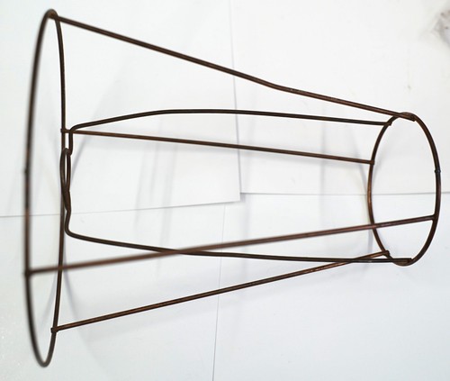 Vintage metal lampshade - vintage,