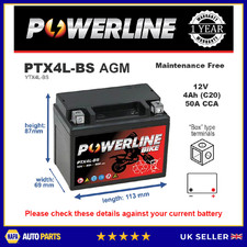 Powerline YT4LBS 12v Motorbike