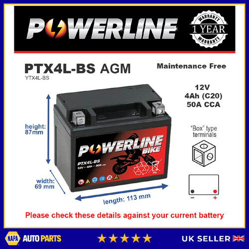 Powerline yt4lbs 12v - powerline,