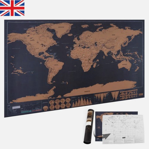 Deluxe large scratch off world - deluxe,