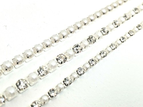 Diamante rhinestone pearl - 1m,