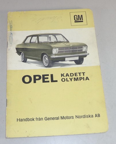 Handbook opel kadett - opel,