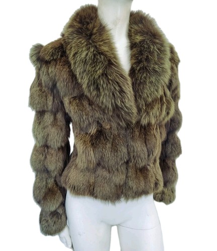 Real fox fur women green - fox,