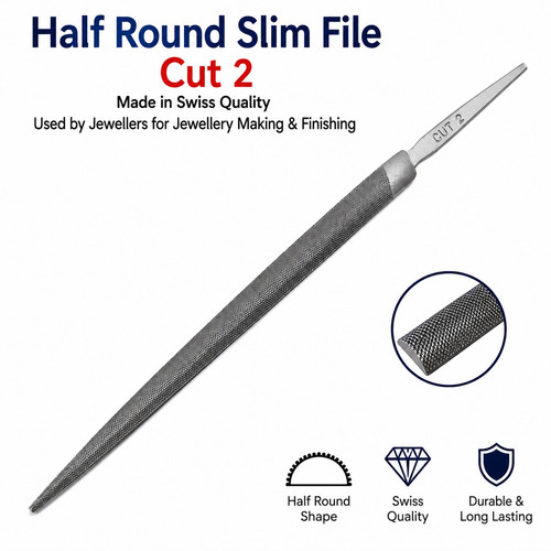 Half round slim file cut - slim,