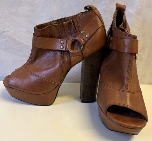 Topshop leather tan brown - topshop, y2k