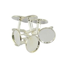 6PCS Silver Plated Cufflink