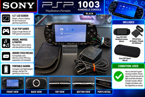 Sony psp 1003 black - sony,