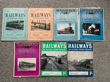 'Railways'  The Pictorial Railway Magazine - 5 issues from 1947-1950