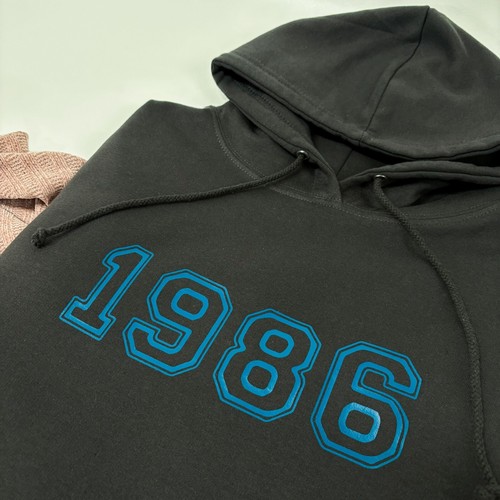 Personalised retro year hoodie - year,