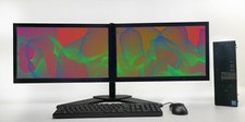 Dual Monitor Setup Bundle Dell PC 8th Gen i5 16-32GB Ram M.2 SSD Windows 11 Wifi