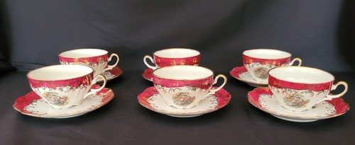 Cups and saucers - 6,