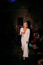 Pronovias Adrienne style wedding dress size 10 long sleeve